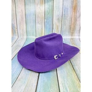 Bailey Cowboy Hat Purple Angora Wool Blend Size 7 NEW 4" Brim Made in USA